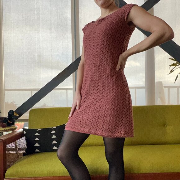 Banana Republic Heritage Collection Terracotta Woven Shift Dress XS - Picture 4 of 11